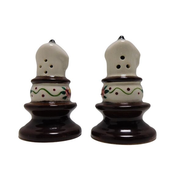 Vintage Candle Holder Salt & Pepper Shaker Set Approx 2.5"x 3.1/3" - Picture 1 of 7